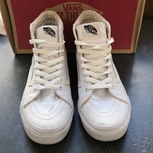 Vans White Sk8-Hi Slim W9.5